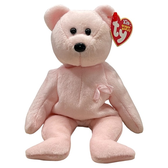 Ty Other - CURE 2003 RARE Collectible Ty Beanie Babie Pink Teddy Bear Plush Toy!